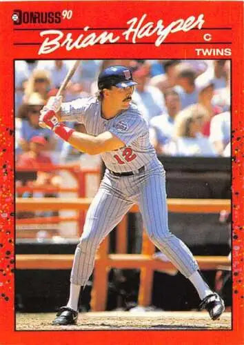 1990 Donruss #355 Brian Harper NM-MT Twins baseball card with original gloss