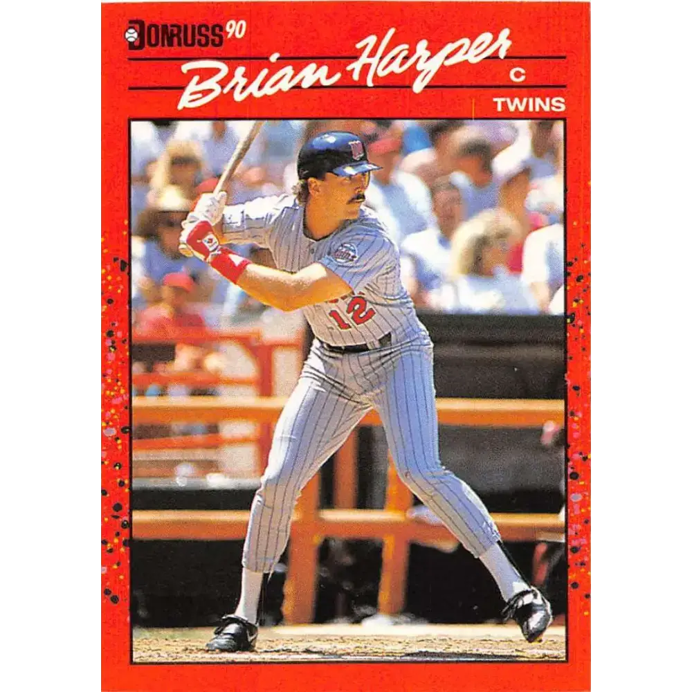 1990 Donruss #355 Brian Harper VG-EX Minnesota Twins Baseball Card - Baseball Card Single