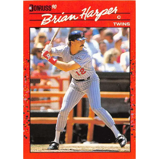 1990 Donruss #355 Brian Harper VG-EX Minnesota Twins Baseball Card - Baseball Card Single