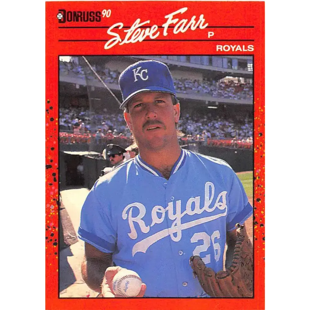 1990 Donruss #356 Steve Farr VG-EX Kansas City Royals Baseball Card - Baseball Card Single