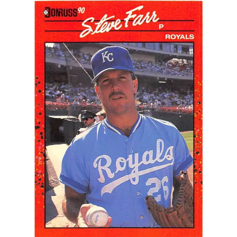 1990 Donruss #356 Steve Farr VG-EX Kansas City Royals Baseball Card - Baseball Card Single