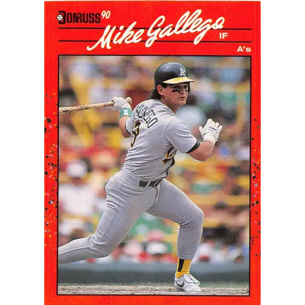 1990 Donruss #361 Mike Gallego VG-EX Oakland Athletics Baseball Card - Baseball Card Single