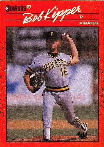 Original gloss of Bob Kipper baseball card from 1990 Donruss Pirates collection