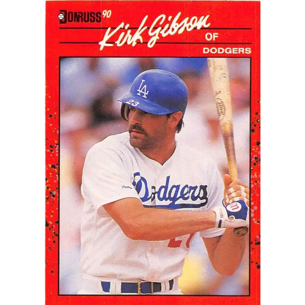 1990 Donruss #368b Kirk Gibson COR VG-EX Los Angeles Dodgers Baseball Card - Baseball Card Single