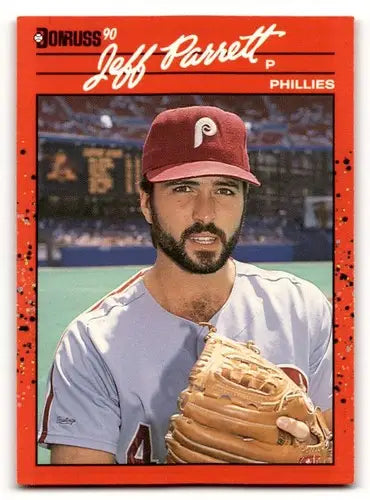 1990 Donruss #369 Jeff Parrett Philadelphia Phillies Baseball Cards ID:56208 - Baseball Card Single