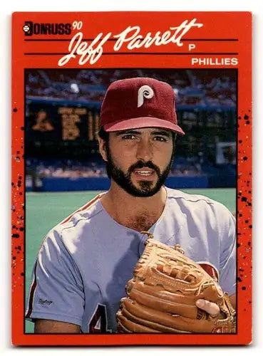 1990 Donruss #369 Jeff Parrett Philadelphia Phillies Baseball Cards ID:56218 - Baseball Card Single
