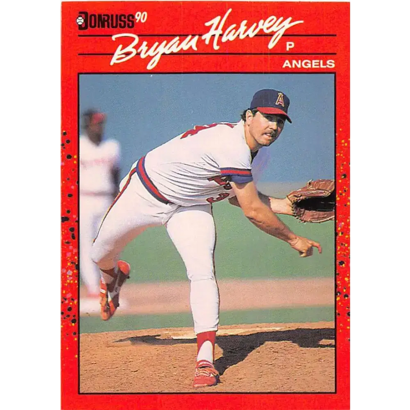 1990 Donruss #372 Bryan Harvey VG-EX California Angels Baseball Card - Baseball Card Single