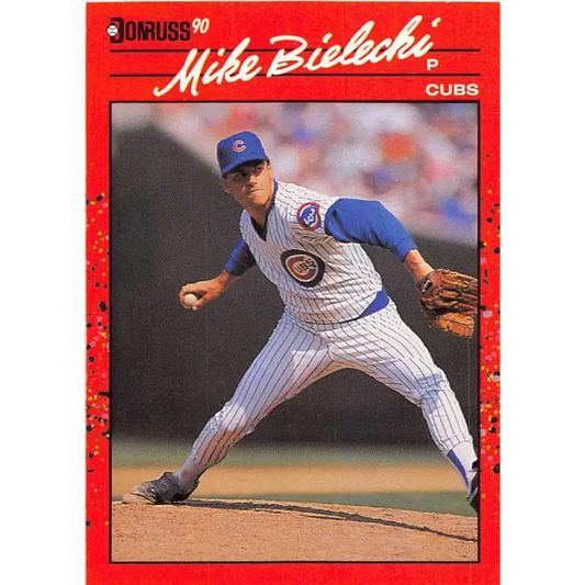 1990 Donruss #373 Mike Bielecki VG-EX Chicago Cubs Baseball Card - Baseball Card Single