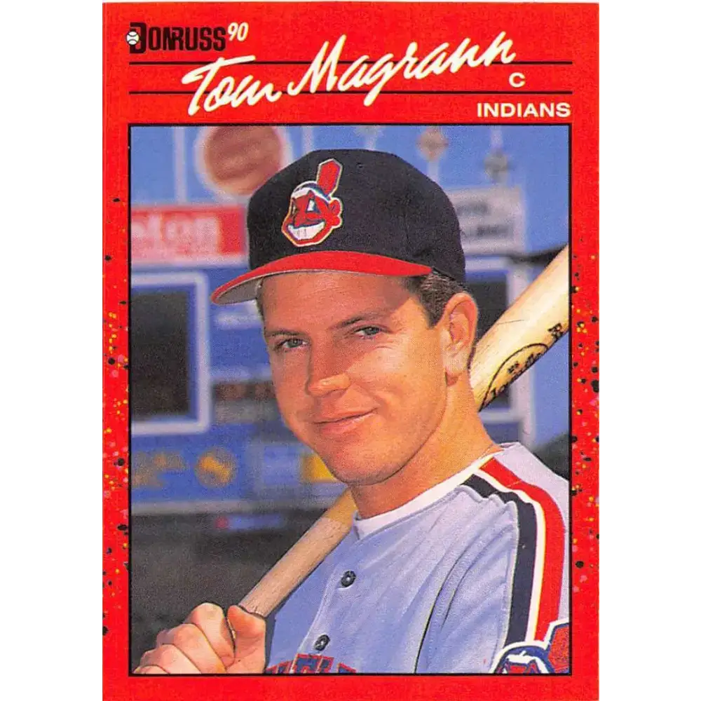 1990 Donruss #374 Tom Magrann VG-EX RC Rookie Cleveland Indians Baseball Card - Baseball Card Single