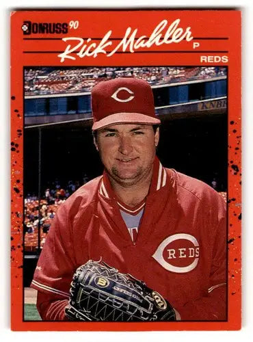 1990 Donruss #375 Rick Mahler Cincinnati Reds Baseball Cards EX/NM ID:54648 - Baseball Card Single