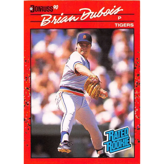 1990 Donruss #38 Brian DuBois VG-EX RC Rookie Detroit Tigers Baseball Card - Baseball Card Single