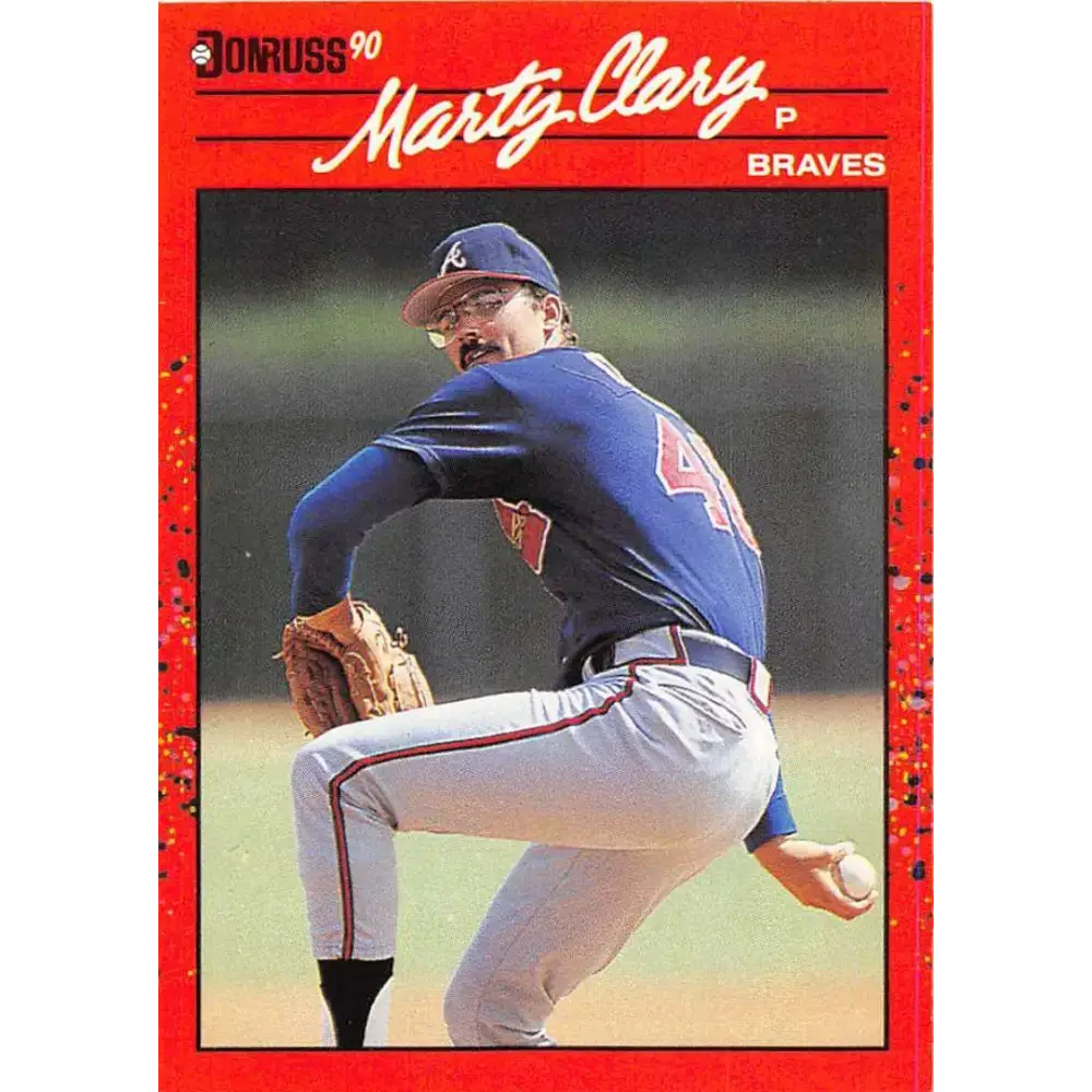 1990 Donruss #381 Marty Clary VG-EX Atlanta Braves Baseball Card - Baseball Card Single