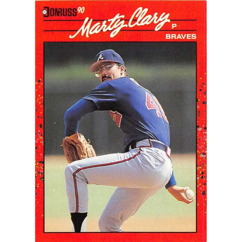 1990 Donruss #381 Marty Clary VG-EX Atlanta Braves Baseball Card - Baseball Card Single