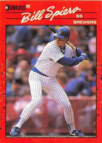 1990 Donruss #382 Bill Spiers NM-MT Brewers - Baseball Card Single