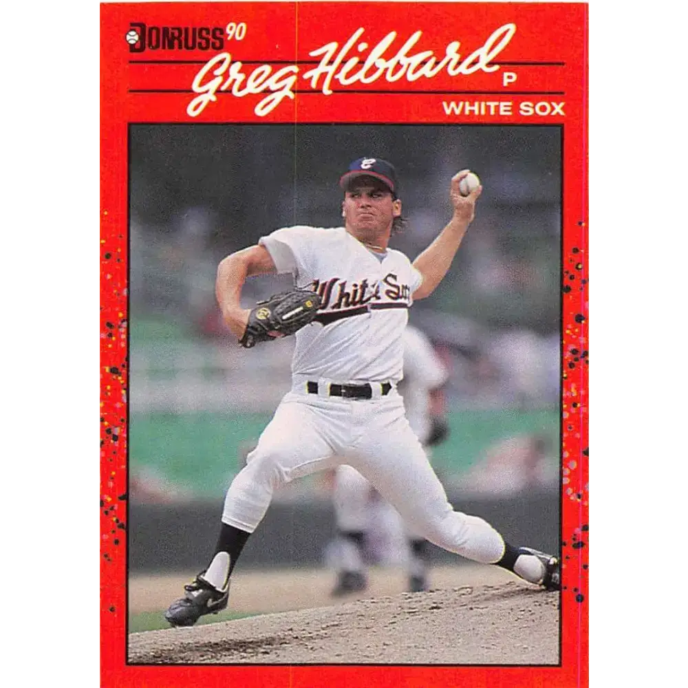 1990 Donruss #384 Greg Hibbard VG-EX RC Rookie Chicago White Sox Baseball Card - Baseball Card Single