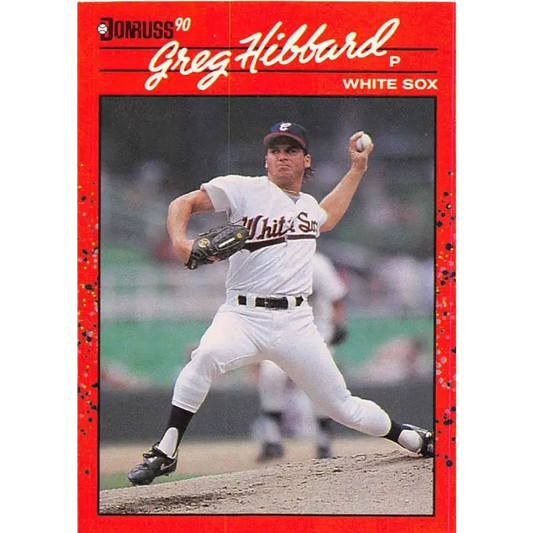 1990 Donruss #384 Greg Hibbard VG-EX RC Rookie Chicago White Sox Baseball Card - Baseball Card Single