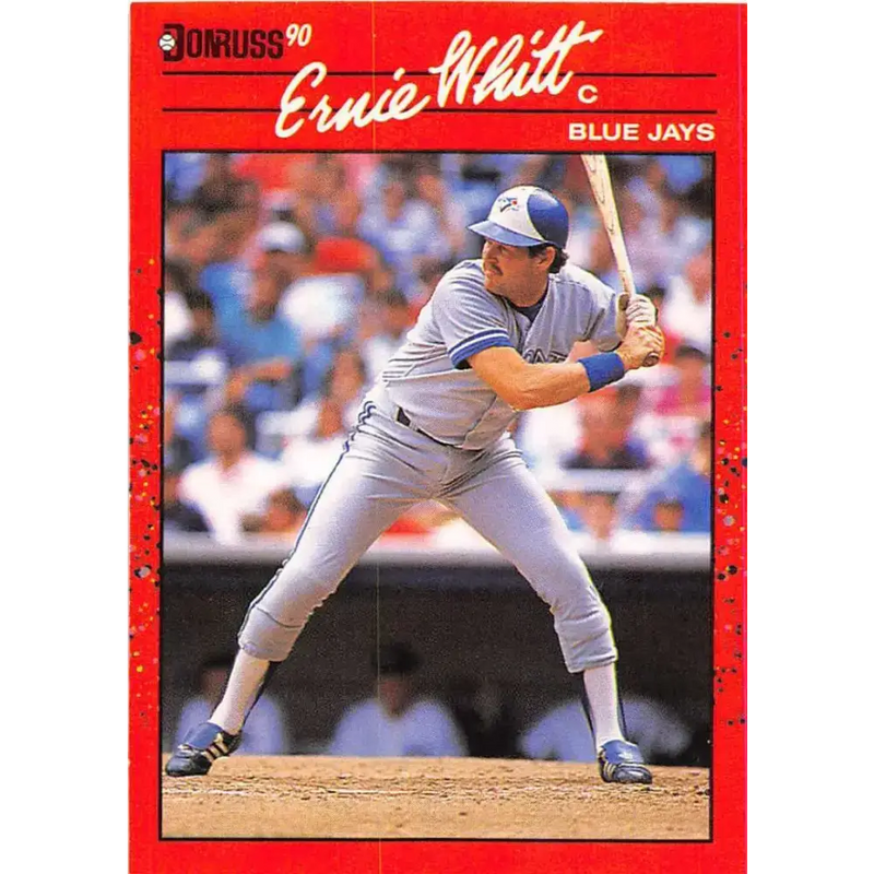 1990 Donruss #385 Ernie Whitt VG-EX Toronto Blue Jays Baseball Card - Baseball Card Single