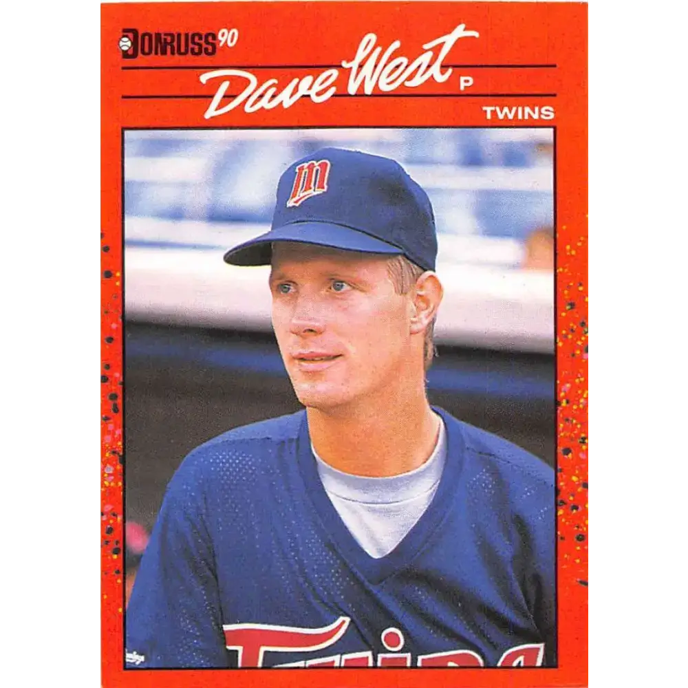 1990 Donruss #387 David West VG-EX Minnesota Twins Baseball Card - Baseball Card Single