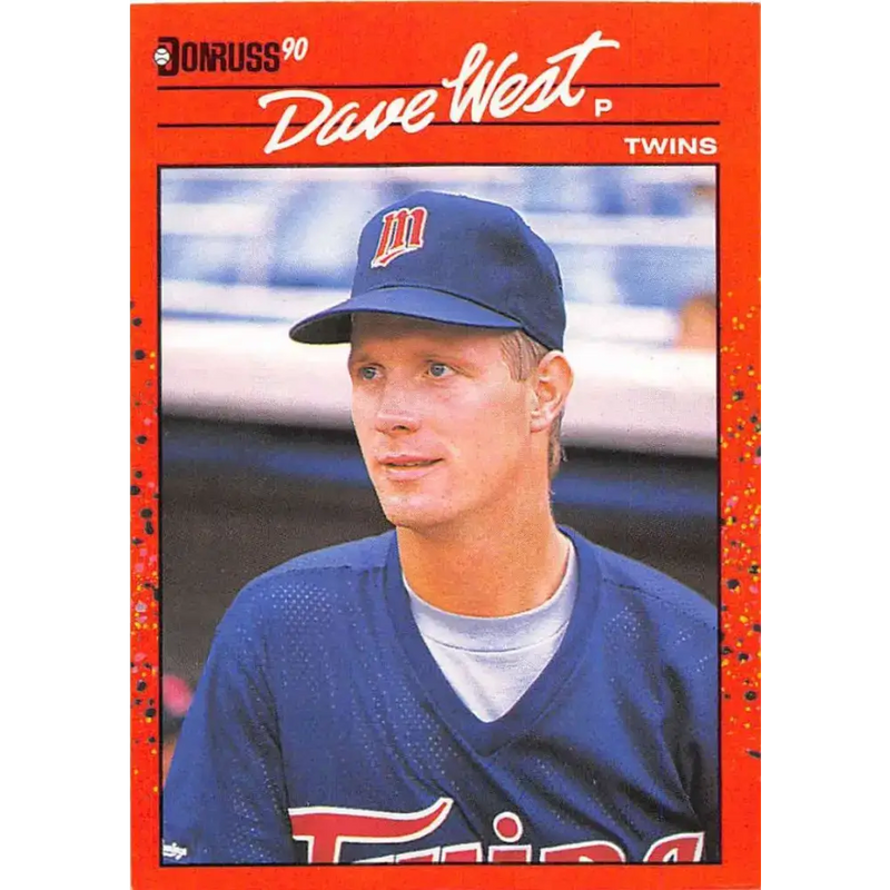 1990 Donruss #387 David West VG-EX Minnesota Twins Baseball Card - Baseball Card Single