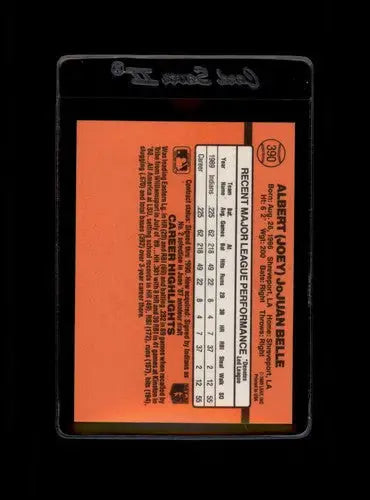 1990 Donruss #390 Albert Belle NM-MT Indians ID:5037 - Baseball Card Single