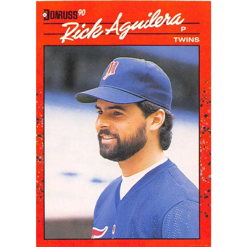 1990 Donruss #391 Rick Aguilera VG-EX Minnesota Twins Baseball Card - Baseball Card Single