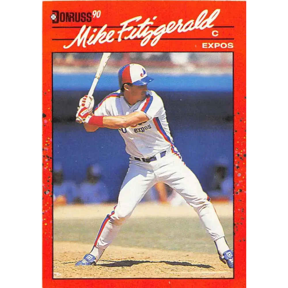 1990 Donruss #392 Mike Fitzgerald VG-EX Montreal Expos Baseball Card - Baseball Card Single
