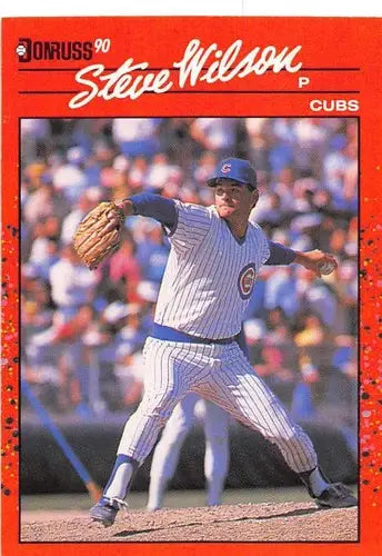 Original gloss 1990 Donruss Steve Wilson NM-MT Cubs baseball card