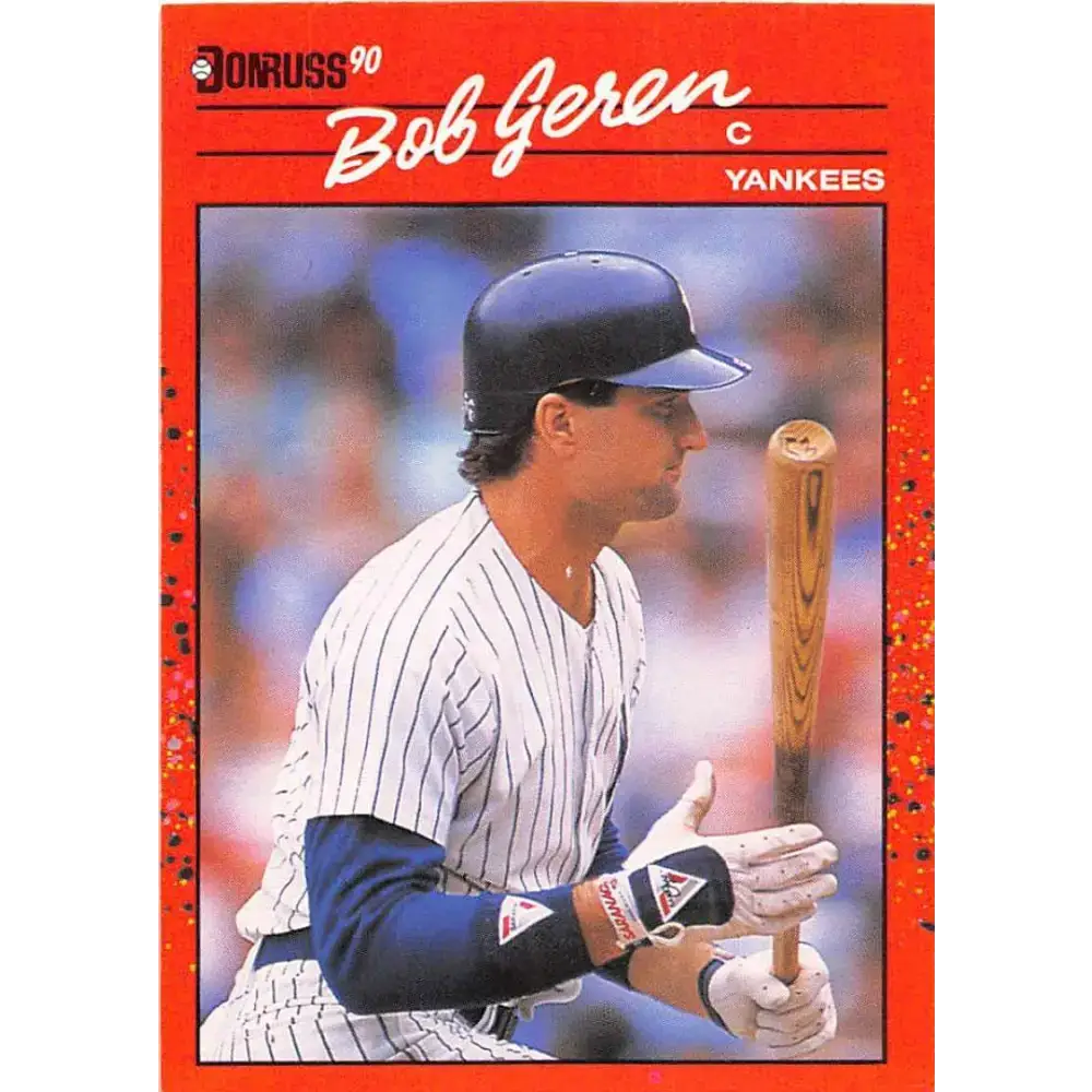 1990 Donruss #395 Bob Geren VG-EX New York Yankees Baseball Card - Baseball Card Single