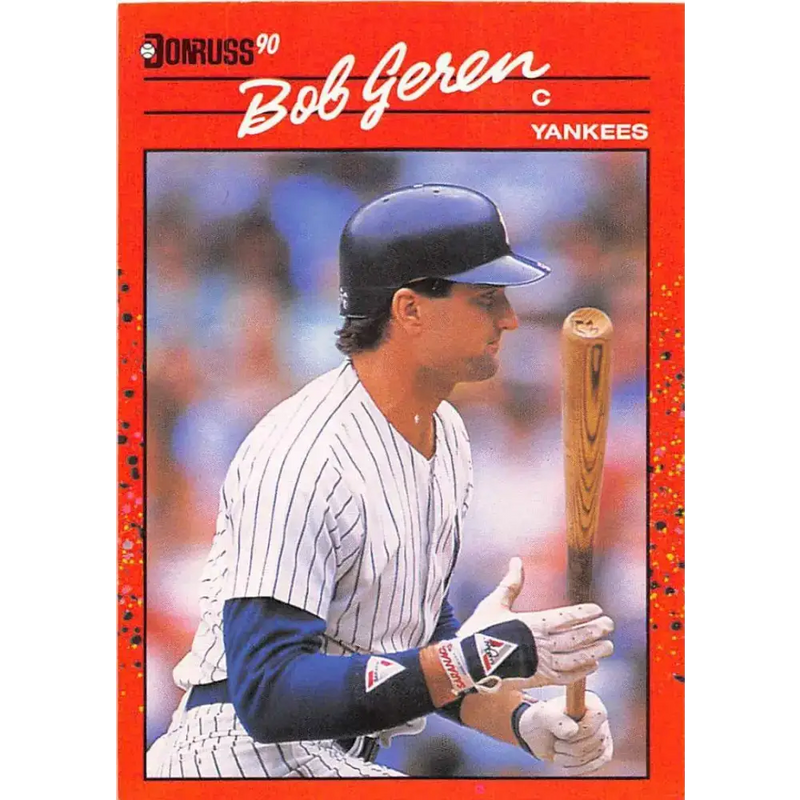 1990 Donruss #395 Bob Geren VG-EX New York Yankees Baseball Card - Baseball Card Single