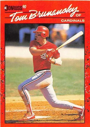 Original gloss Tom Brunansky baseball card 1990 Donruss NM-MT Cardinals