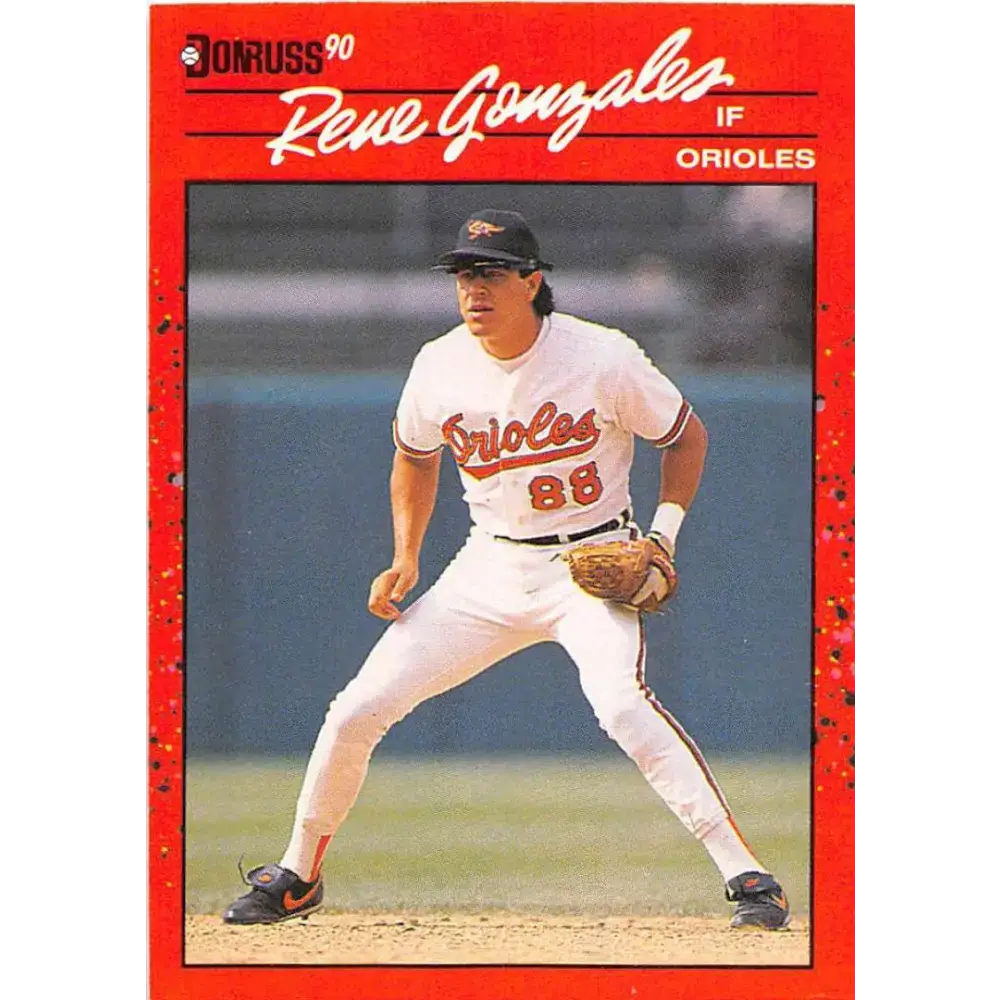 1990 Donruss #401 Rene Gonzales VG-EX Baltimore Orioles Baseball Card - Baseball Card Single