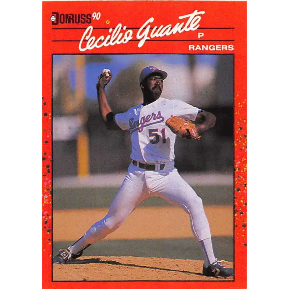 1990 Donruss #403 Cecilio Guante VG-EX Texas Rangers Baseball Card - Baseball Card Single