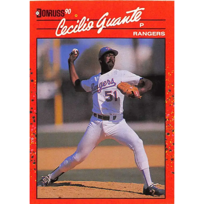 1990 Donruss #403 Cecilio Guante VG-EX Texas Rangers Baseball Card - Baseball Card Single