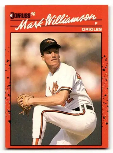 Original gloss of Mark Williamson Baltimore baseball card from 1990 Donruss Orioles