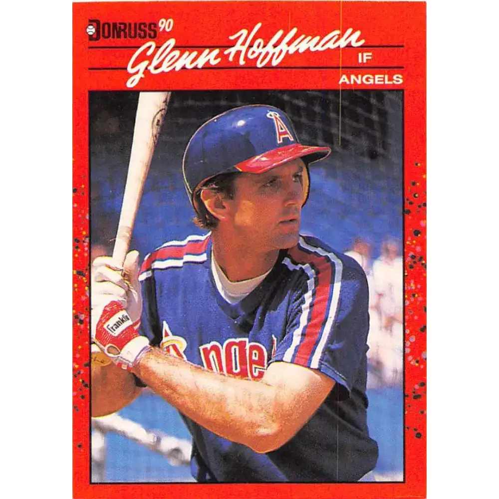 1990 Donruss #407 Glenn Hoffman VG-EX California Angels Baseball Card - Baseball Card Single