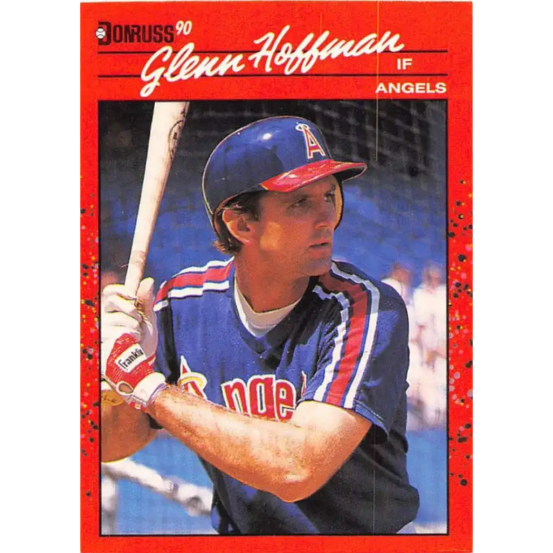 1990 Donruss #407 Glenn Hoffman VG-EX California Angels Baseball Card - Baseball Card Single