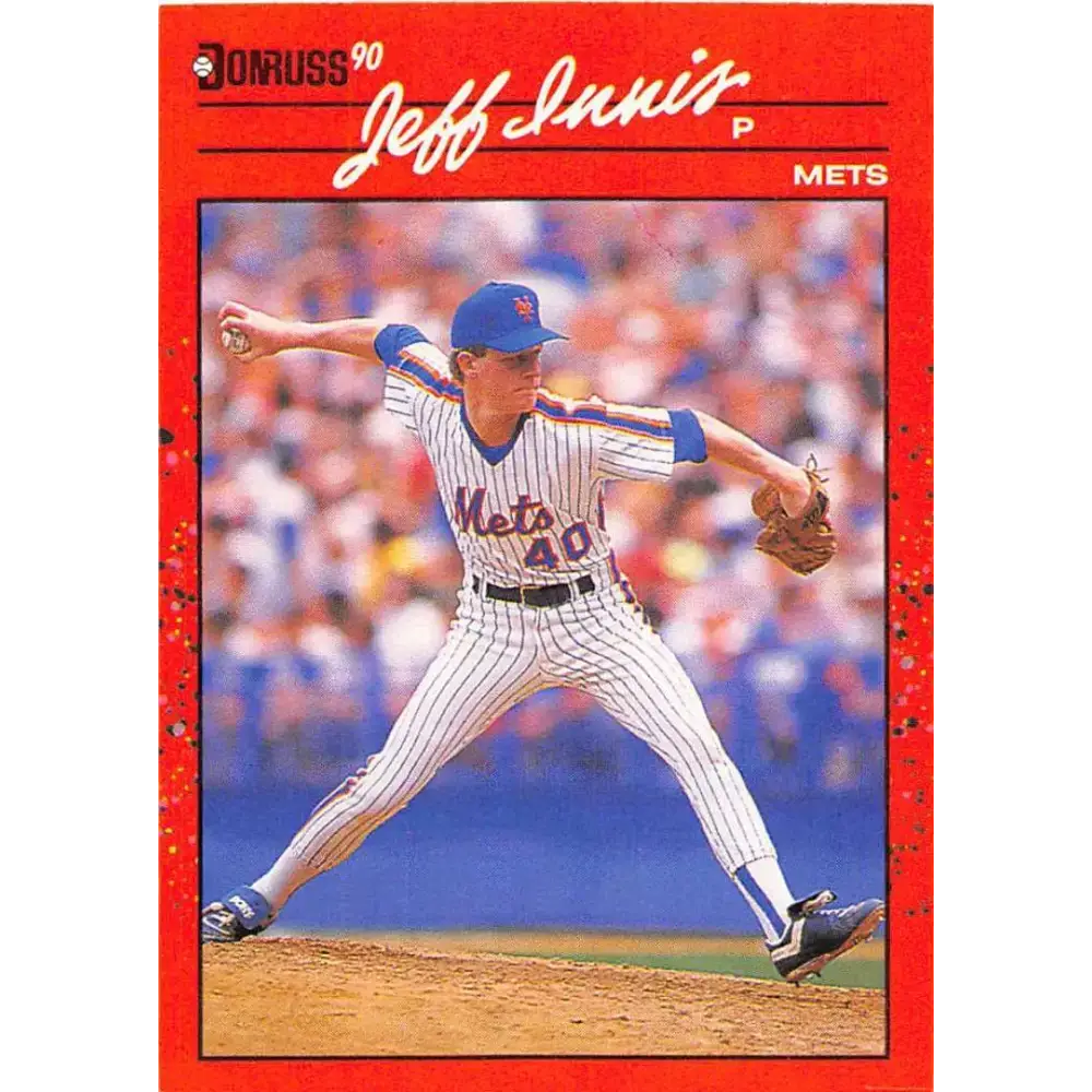 1990 Donruss #408 Jeff Innis VG-EX RC Rookie New York Mets Baseball Card - Baseball Card Single