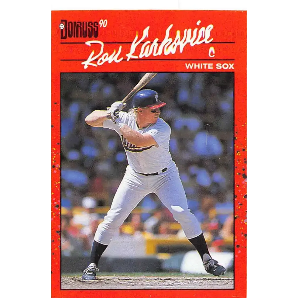 1990 Donruss #413 Ron Karkovice VG-EX Chicago White Sox Baseball Card - Baseball Card Single