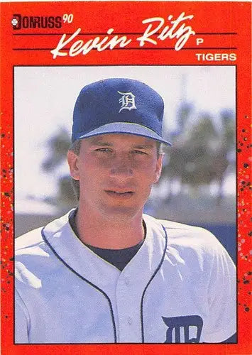 Original gloss Kevin Ritz baseball card from 1990 Donruss #415 featuring Rookie Tigers