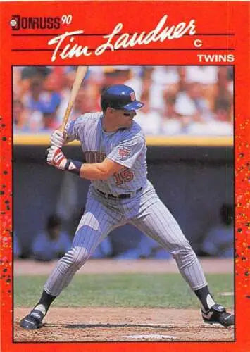 Tim Laudner baseball card 1990 Donruss #419 with original gloss for collectors