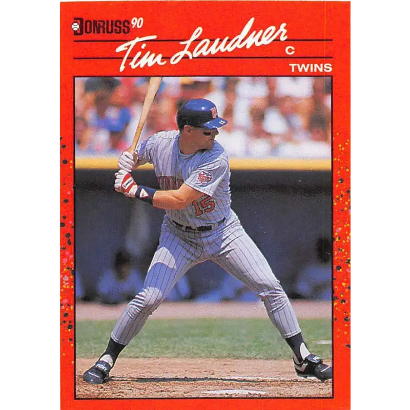 1990 Donruss #419 Tim Laudner VG-EX Minnesota Twins Baseball Card - Baseball Card Single