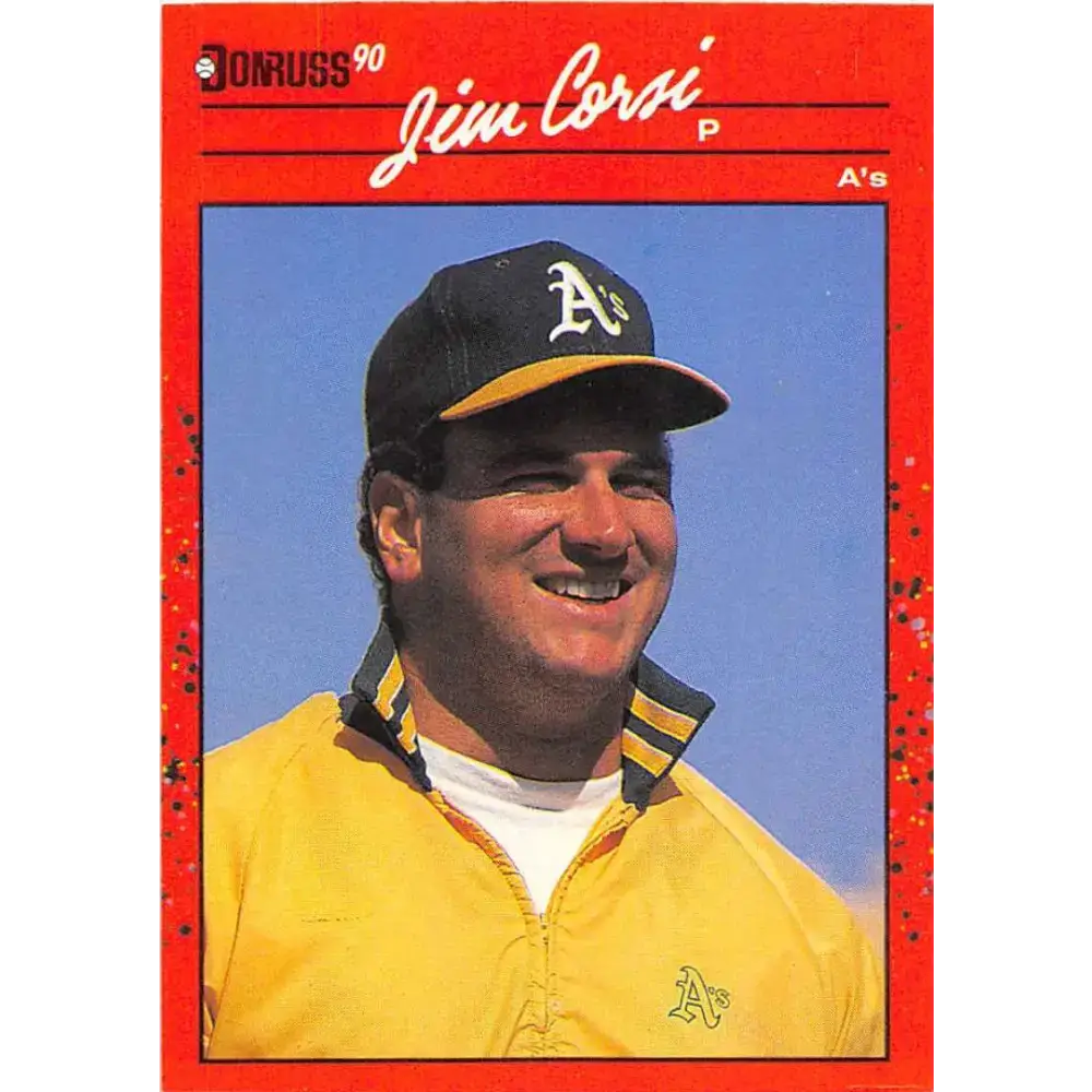 1990 Donruss #422 Jim Corsi VG-EX Oakland Athletics Baseball Card - Baseball Card Single