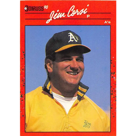 1990 Donruss #422 Jim Corsi VG-EX Oakland Athletics Baseball Card - Baseball Card Single