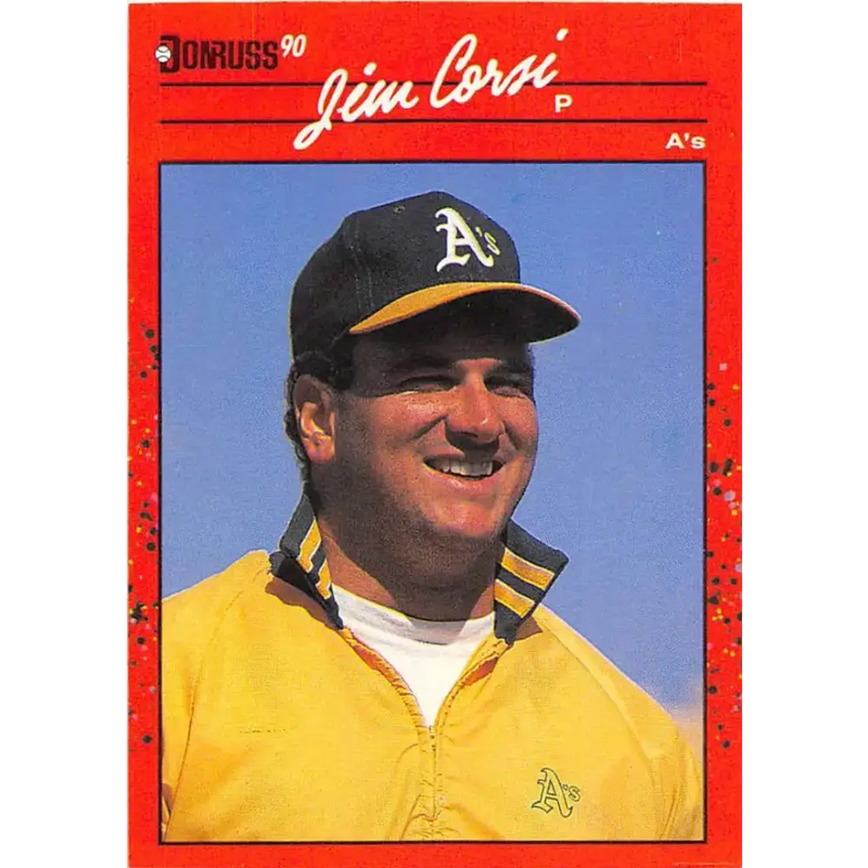 1990 Donruss #422 Jim Corsi VG-EX Oakland Athletics Baseball Card - Baseball Card Single