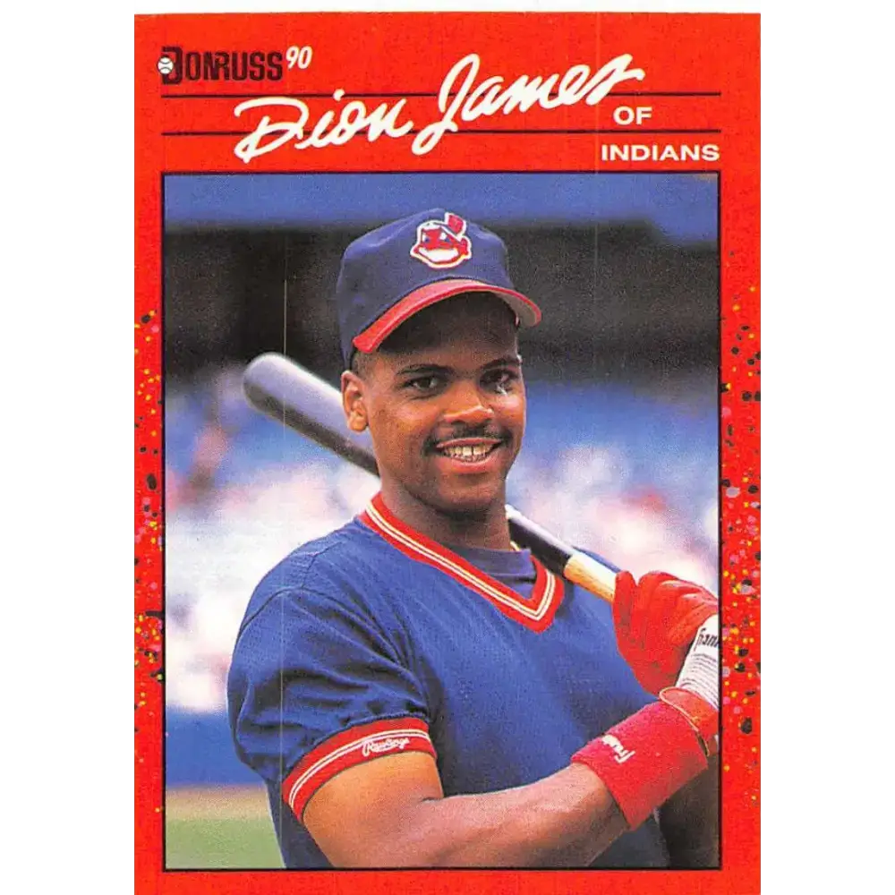 1990 Donruss #428 Dion James VG-EX Cleveland Indians Baseball Card - Baseball Card Single