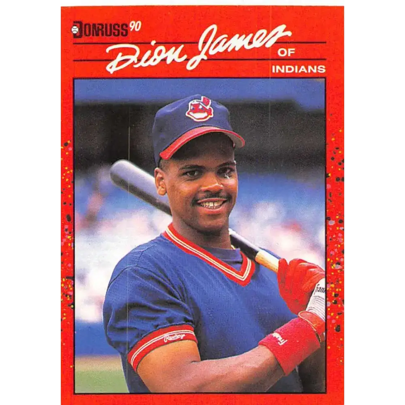 1990 Donruss #428 Dion James VG-EX Cleveland Indians Baseball Card - Baseball Card Single