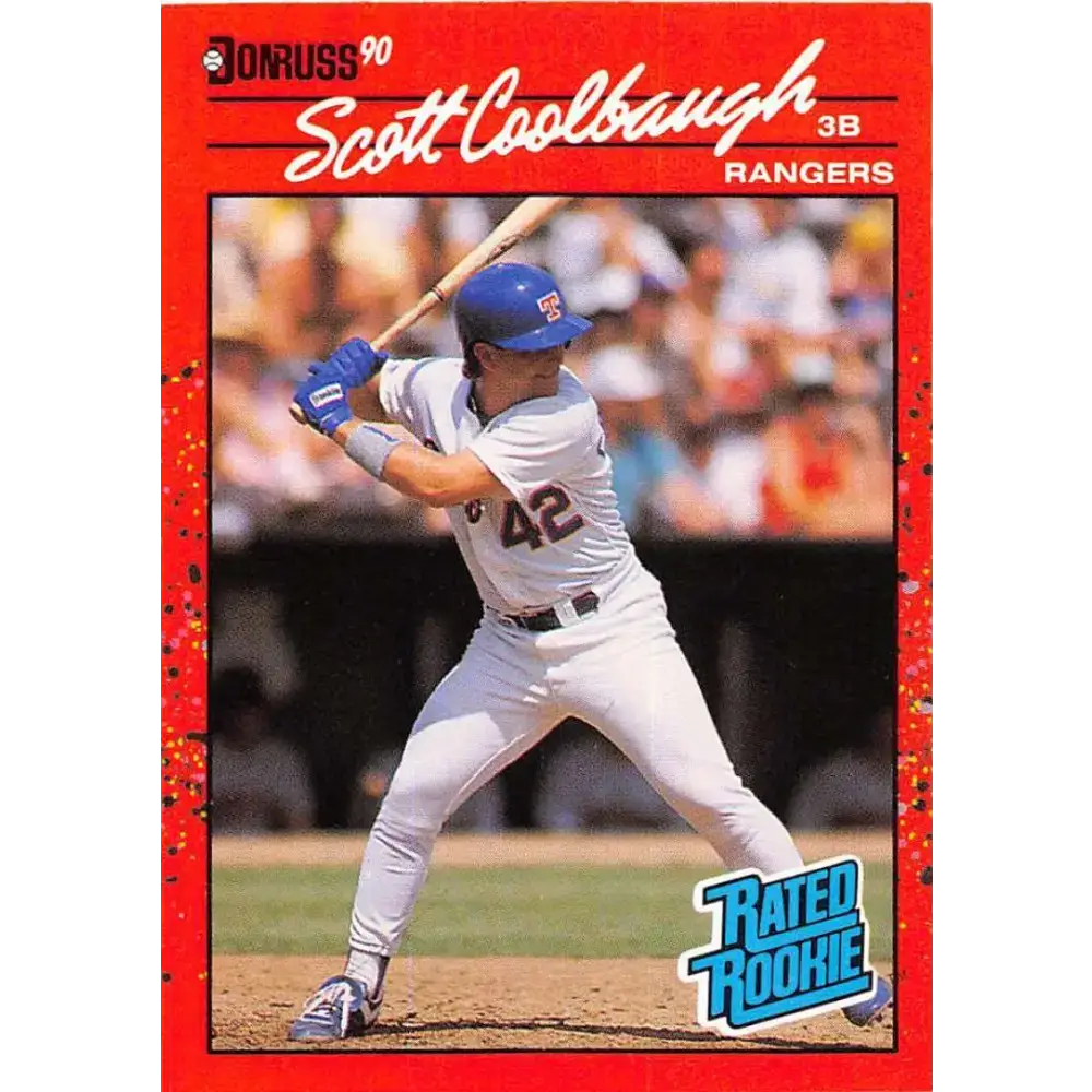 1990 Donruss #43 Scott Coolbaugh VG-EX RC Rookie Texas Rangers Baseball Card - Baseball Card Single