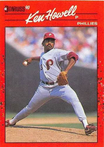 Ken Howell baseball card with original gloss from 1990 Donruss NM-MT Phillies