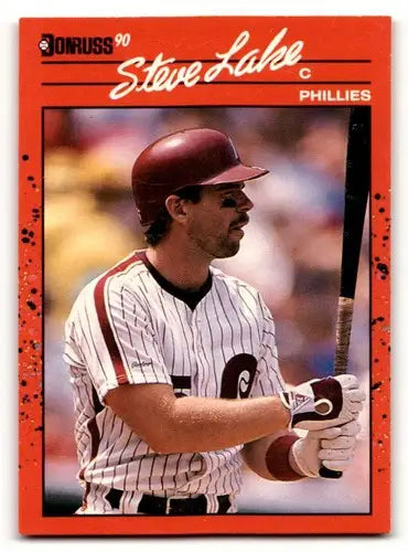 1990 Donruss #431 Steve Lake Philadelphia Phillies Baseball Cards EX ID:56213 - Baseball Card Single