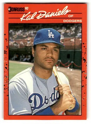 1990 Donruss Kal Daniels Los Angeles Dodgers baseball card product image